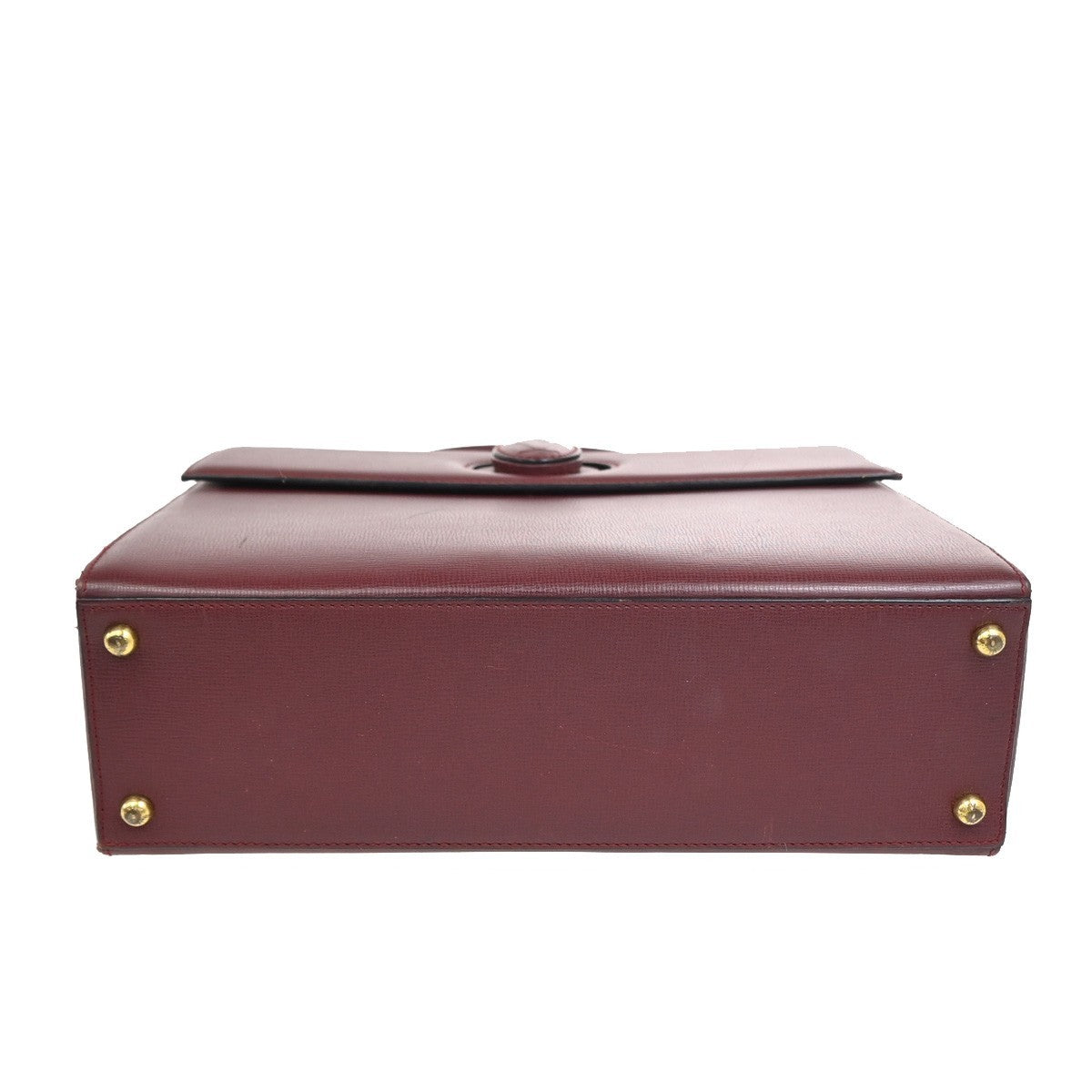 Cartier Must De Cartier Leather Burgundy Leather Handbag (Pre-Owned)