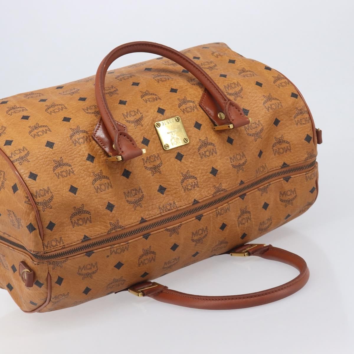MCM Vicetos Leather Brown Leather Travel Bag Bag (Pre-Owned)