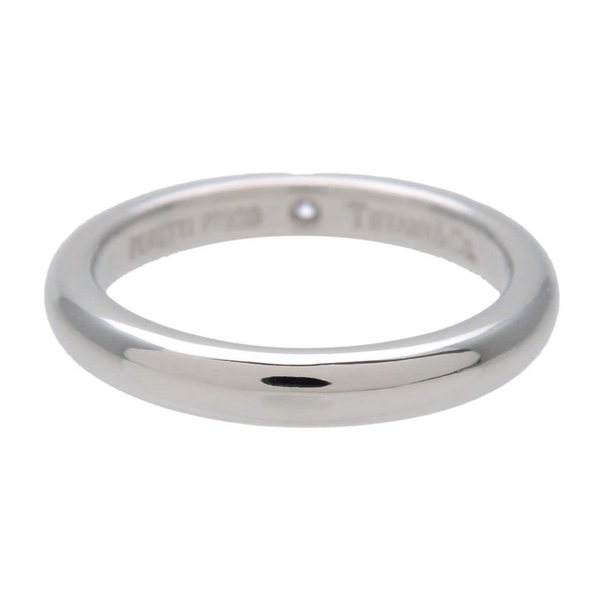 Tiffany & Co. Elsa Peretti 1 Diamond Stacking Band 18K Rose Gold With Diamond Silver Platinum Ring Jewelry (Pre-Owned)