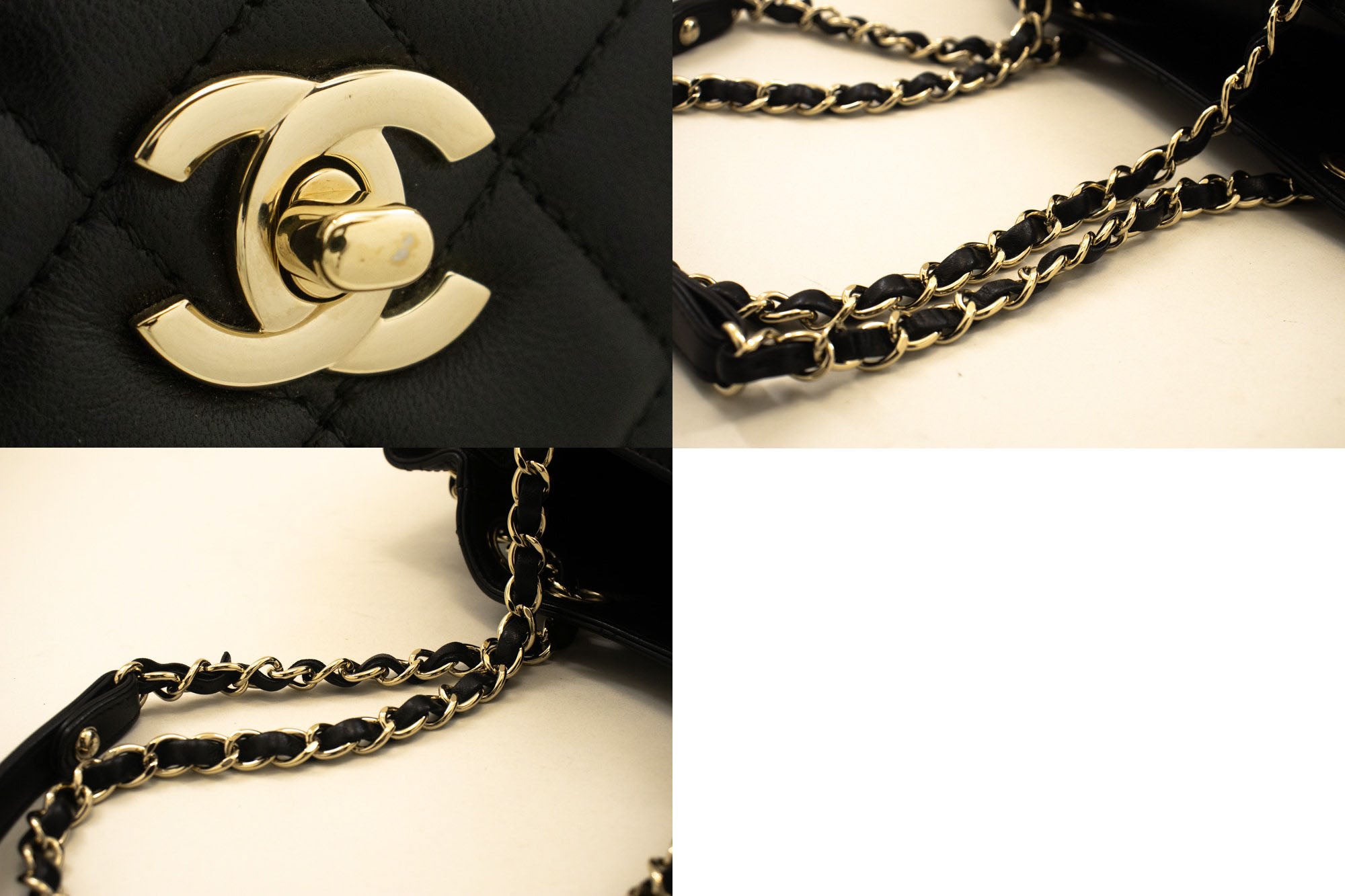 Chanel Drawstring Black Leather Shoulder Bag (Pre-Owned)