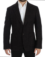 Dolce & Gabbana Bordeaux Alpaga Two-Button Blazer Men's Jacket