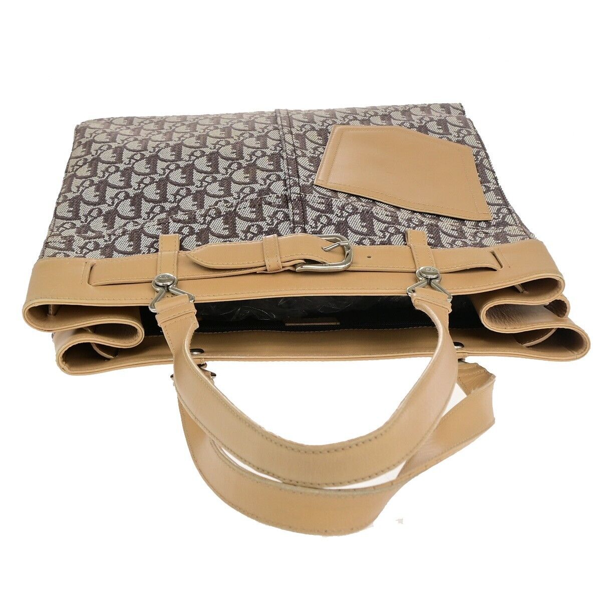 Dior Trotter Brown Canvas Handbag (Pre-Owned)