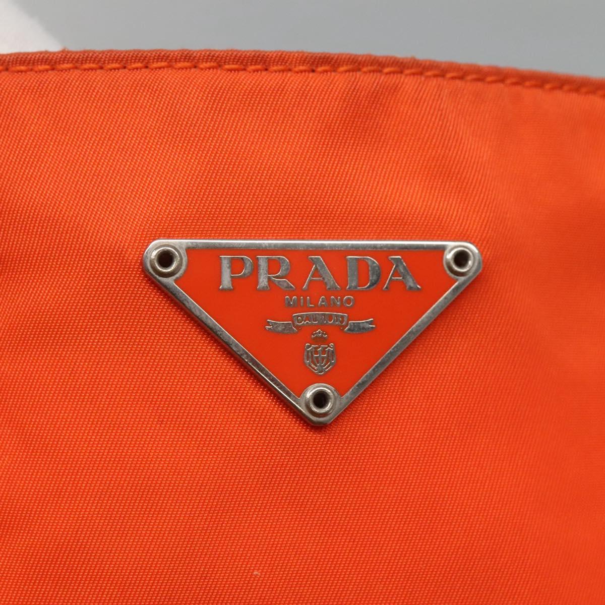 Prada Re-Nylon Orange Synthetic Shoulder Bag (Pre-Owned)