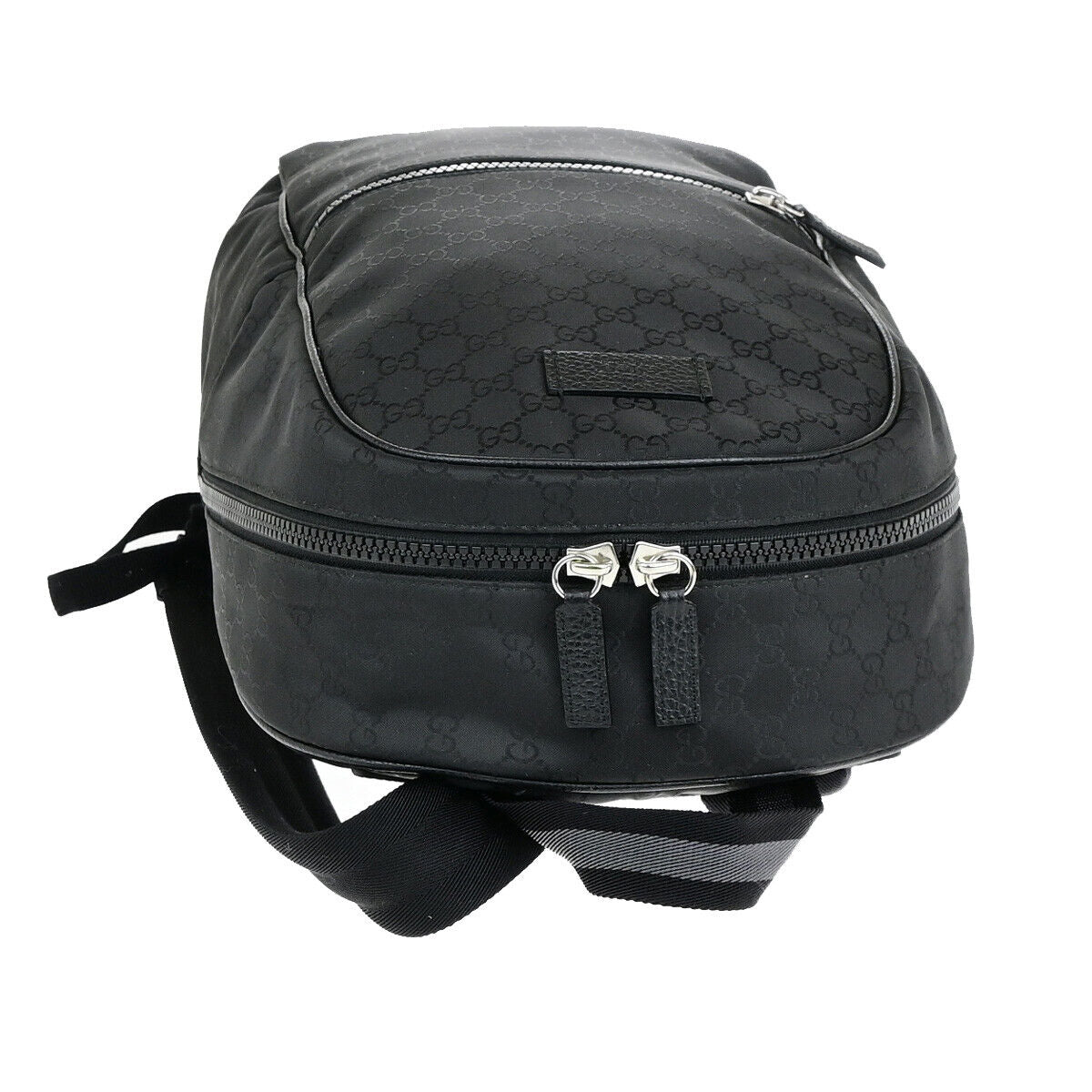 Gucci Sherry Black Synthetic Backpack Bag (Pre-Owned)