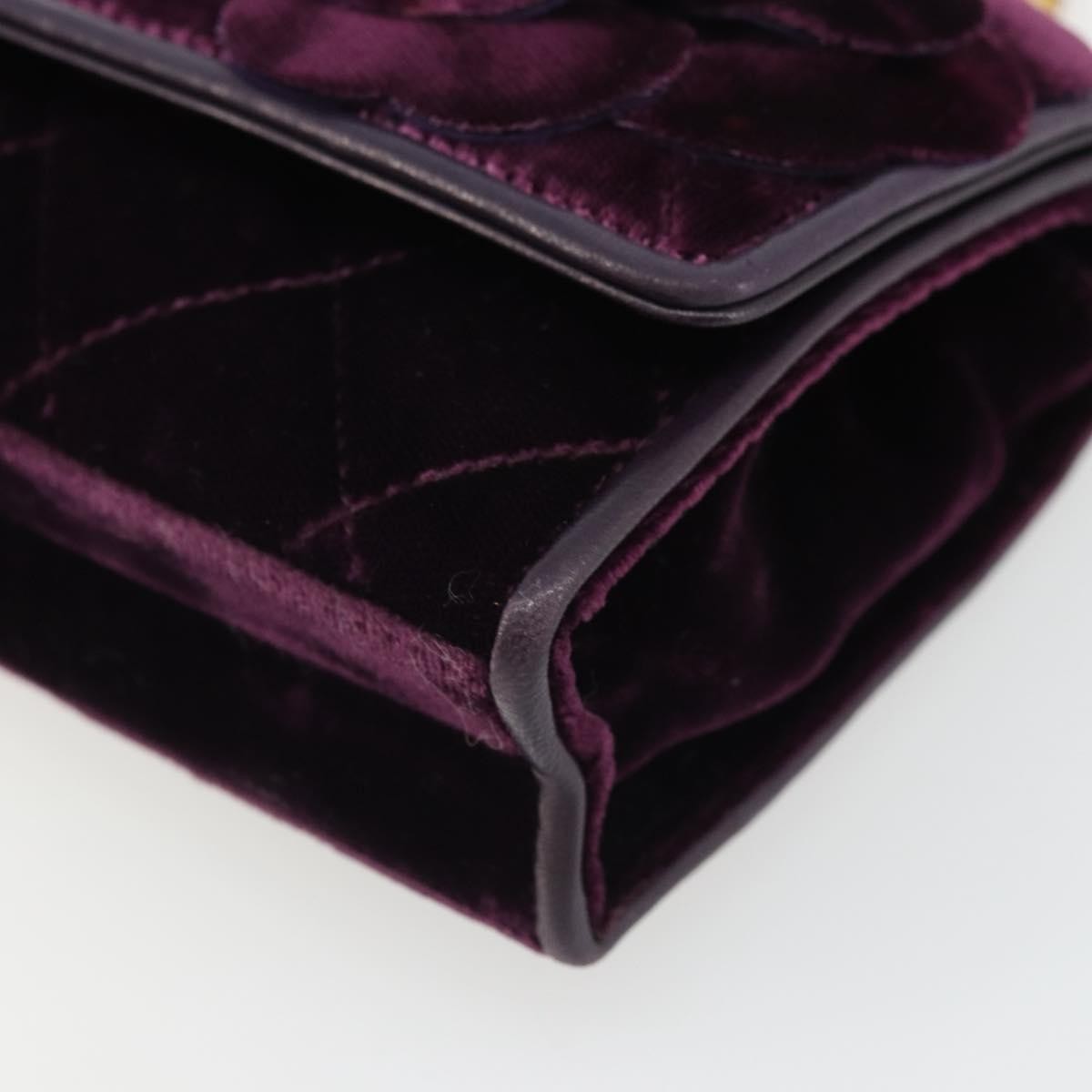 Chanel Wallet On Chain Quilted Velvet Purple Velvet Handbag (Pre-Owned)