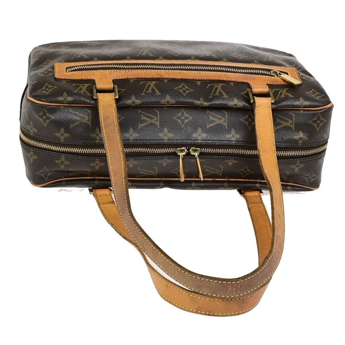 Louis Vuitton Cite Brown Canvas Shoulder Bag (Pre-Owned)