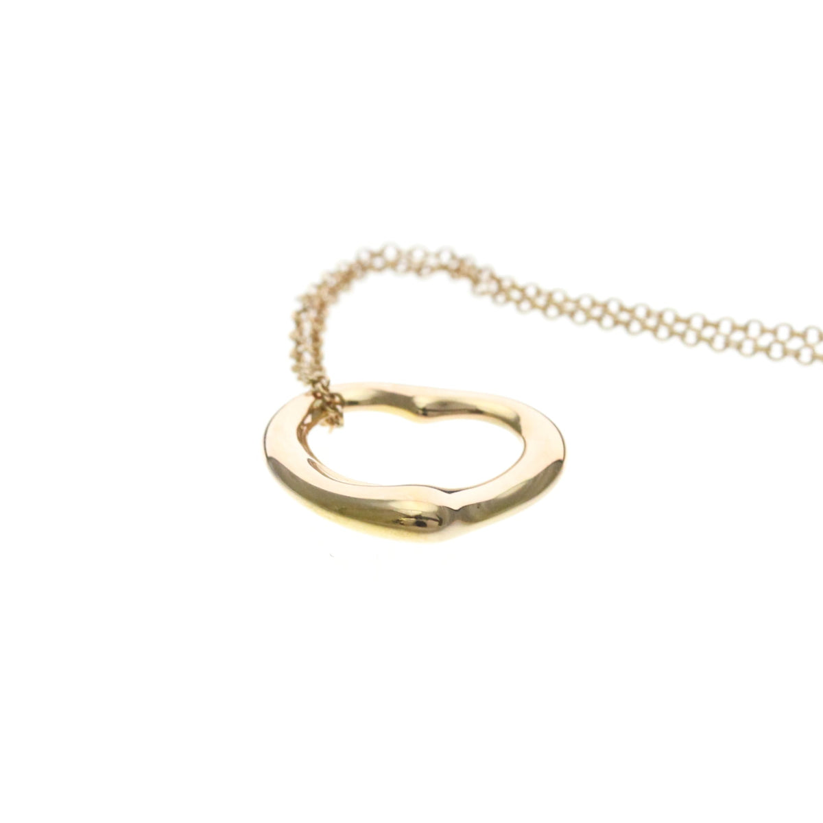 Tiffany & Co. Elsa Peretti Open Heart Pendant 18K Rose Gold Gold Pink_Gold Necklace Jewelry (Pre-Owned)