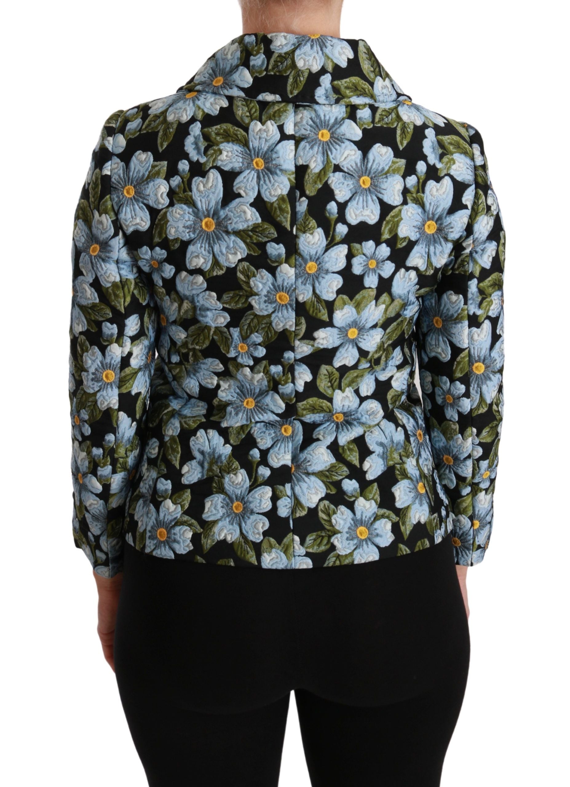Dolce & Gabbana Multicolor Floral Blazer Coat Polyester Women's Jacket