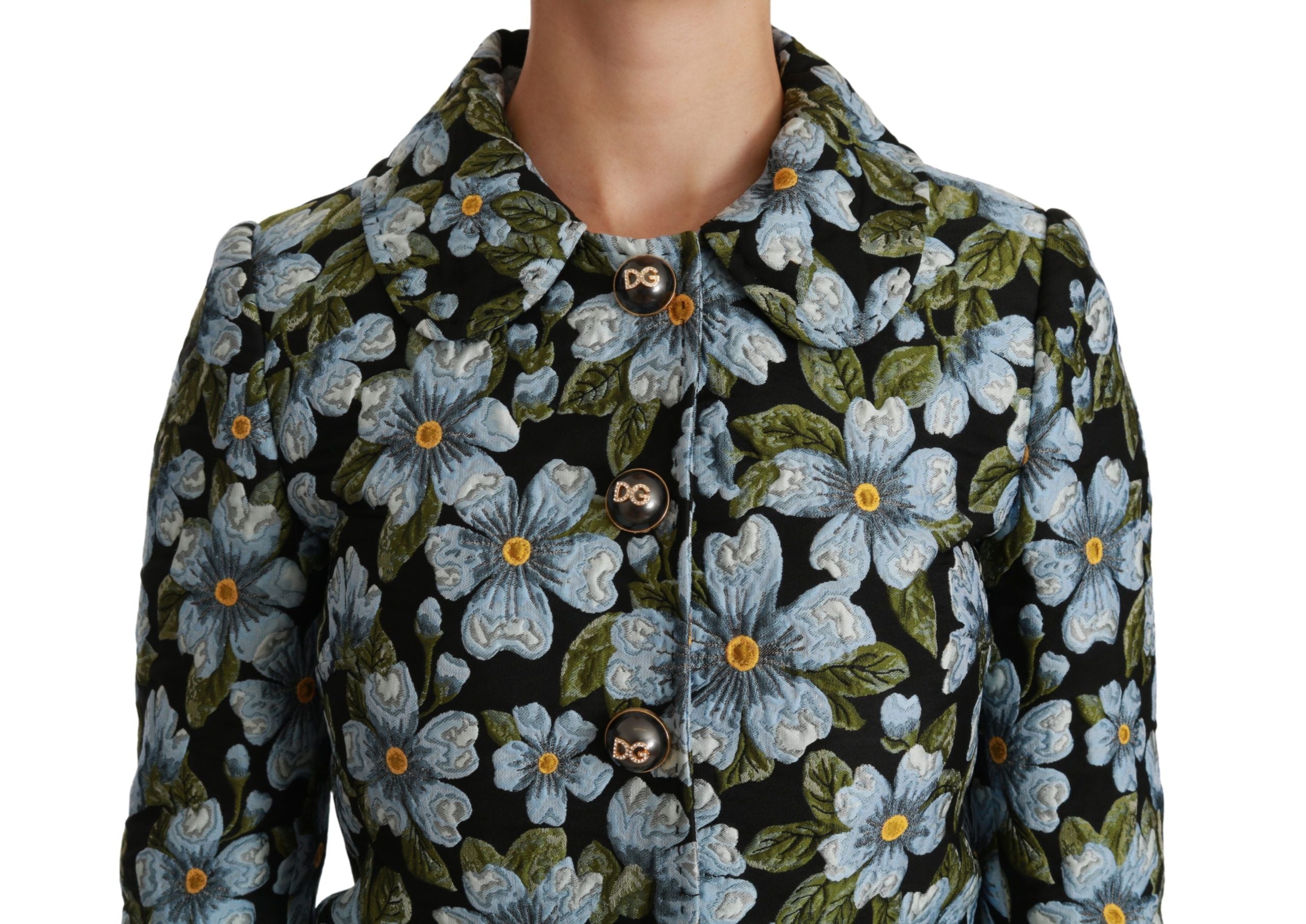 Dolce & Gabbana Multicolor Floral Blazer Coat Polyester Women's Jacket