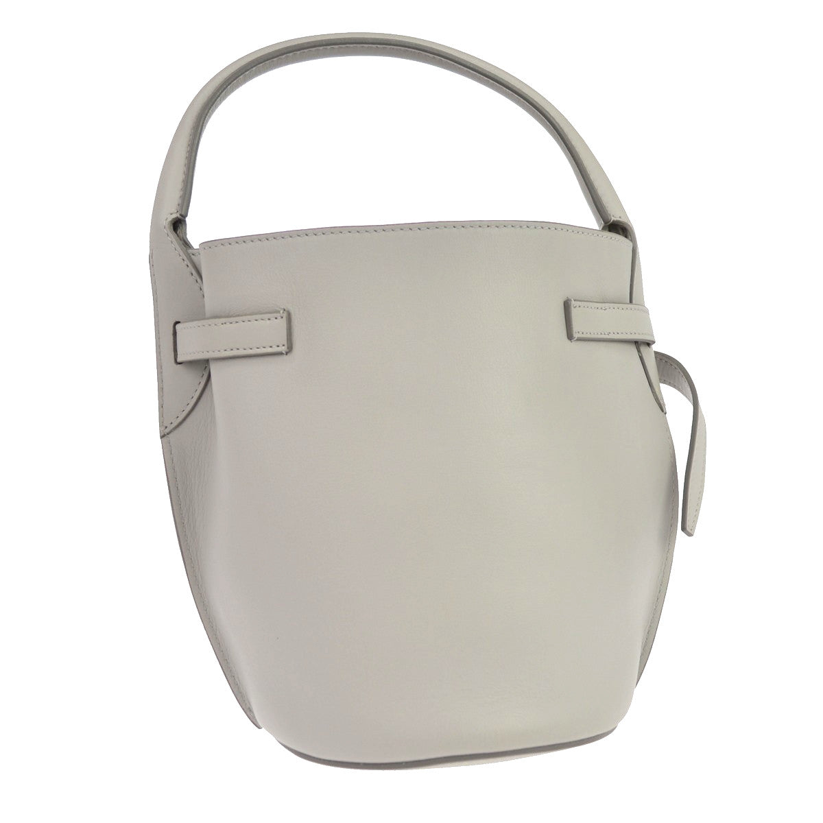 Celine Big Bag Bucket Leather Gray Leather Handbag (Pre-Owned)