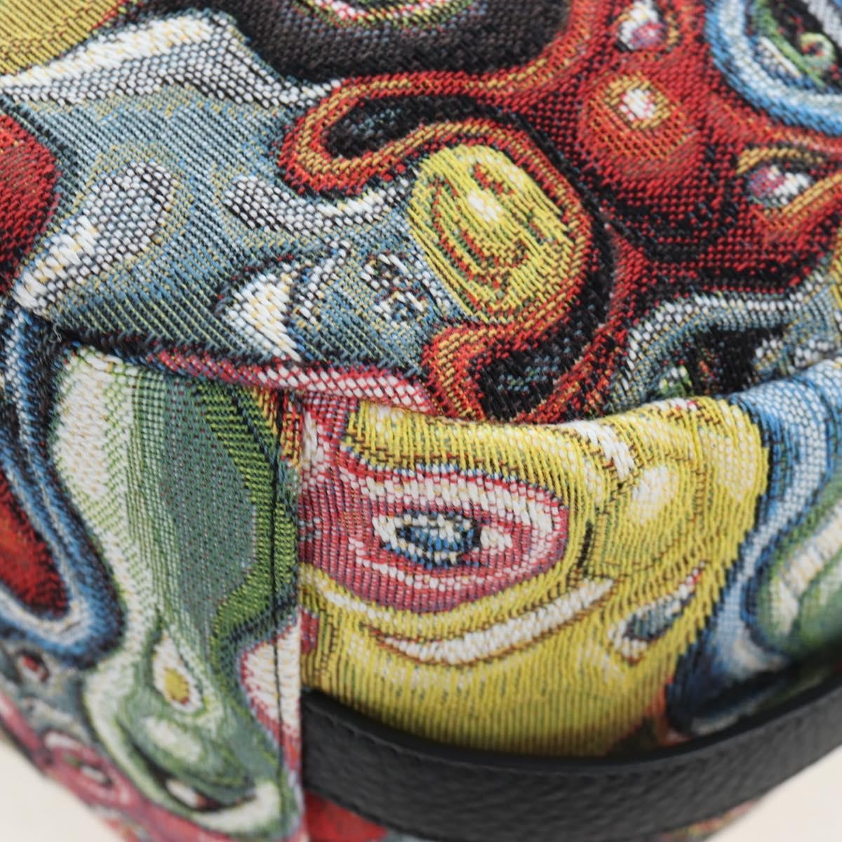 Christian Dior Kenny Scharf Saddle Soft Jacquard Printed Canvas Multicolour Canvas Handbag (Pre-Owned)