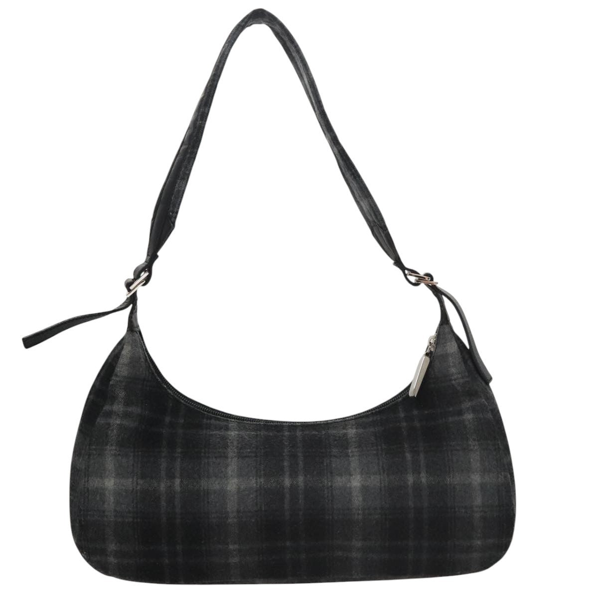 Salvatore Ferragamo Shoulder Wool Gray Wool Shoulder Bag Bag (Pre-Owned)
