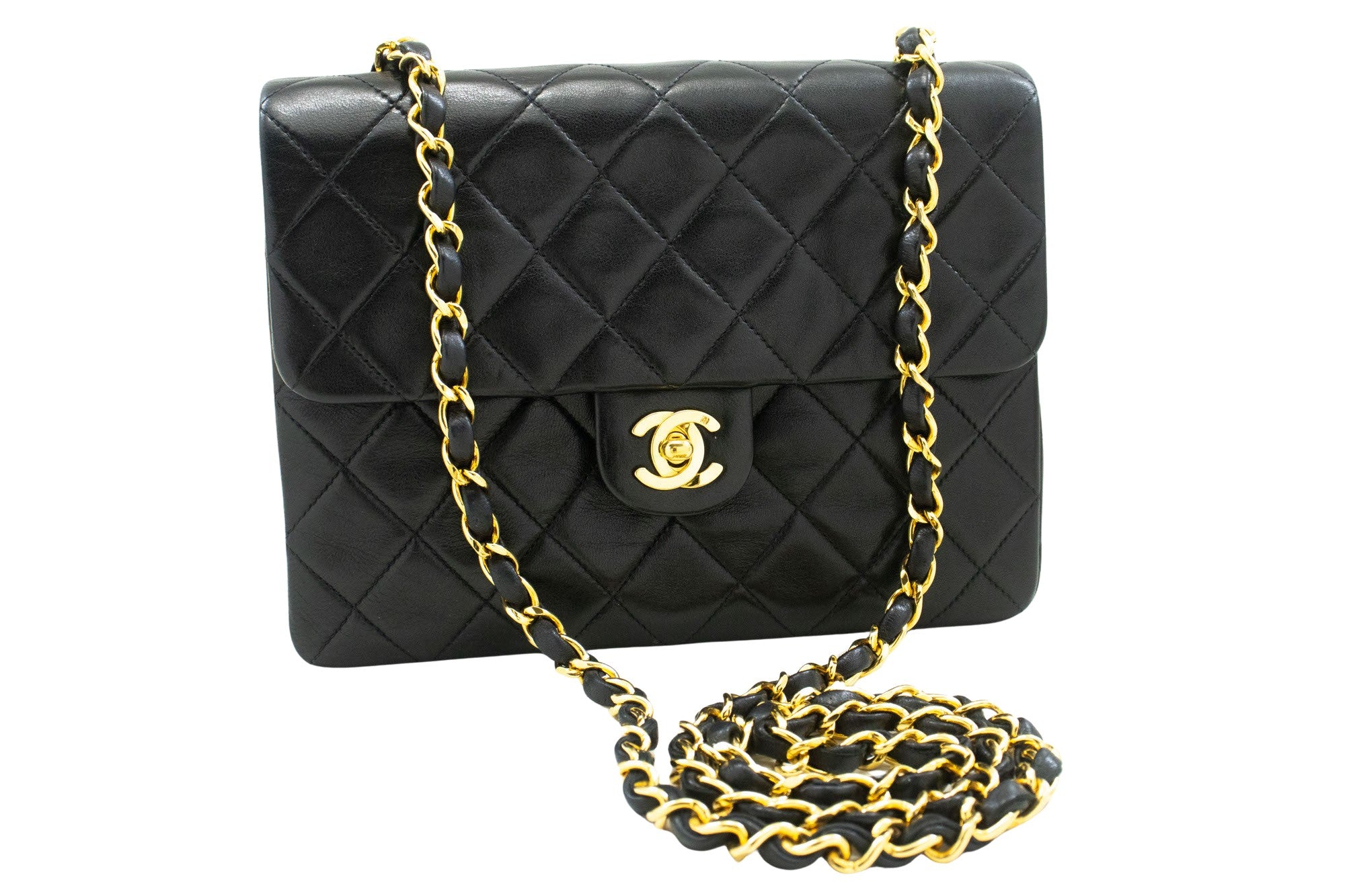 Chanel Timeless Black Leather Shoulder Bag (Pre-Owned)