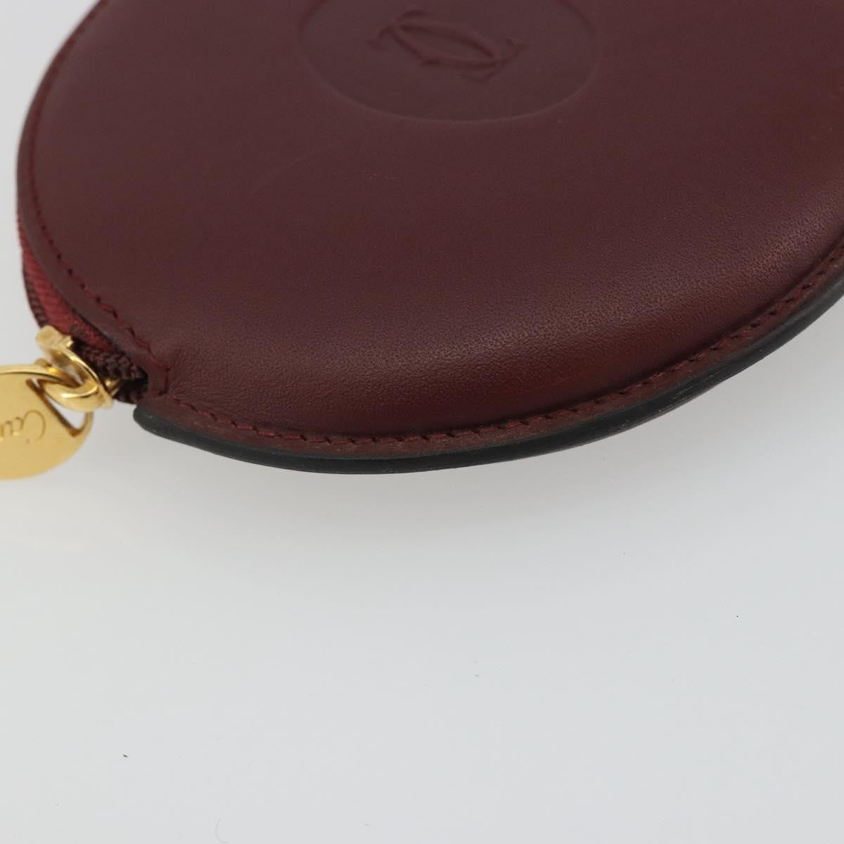 Cartier Must De Cartier Leather Burgundy Leather Wallets Accessory (Pre-Owned)