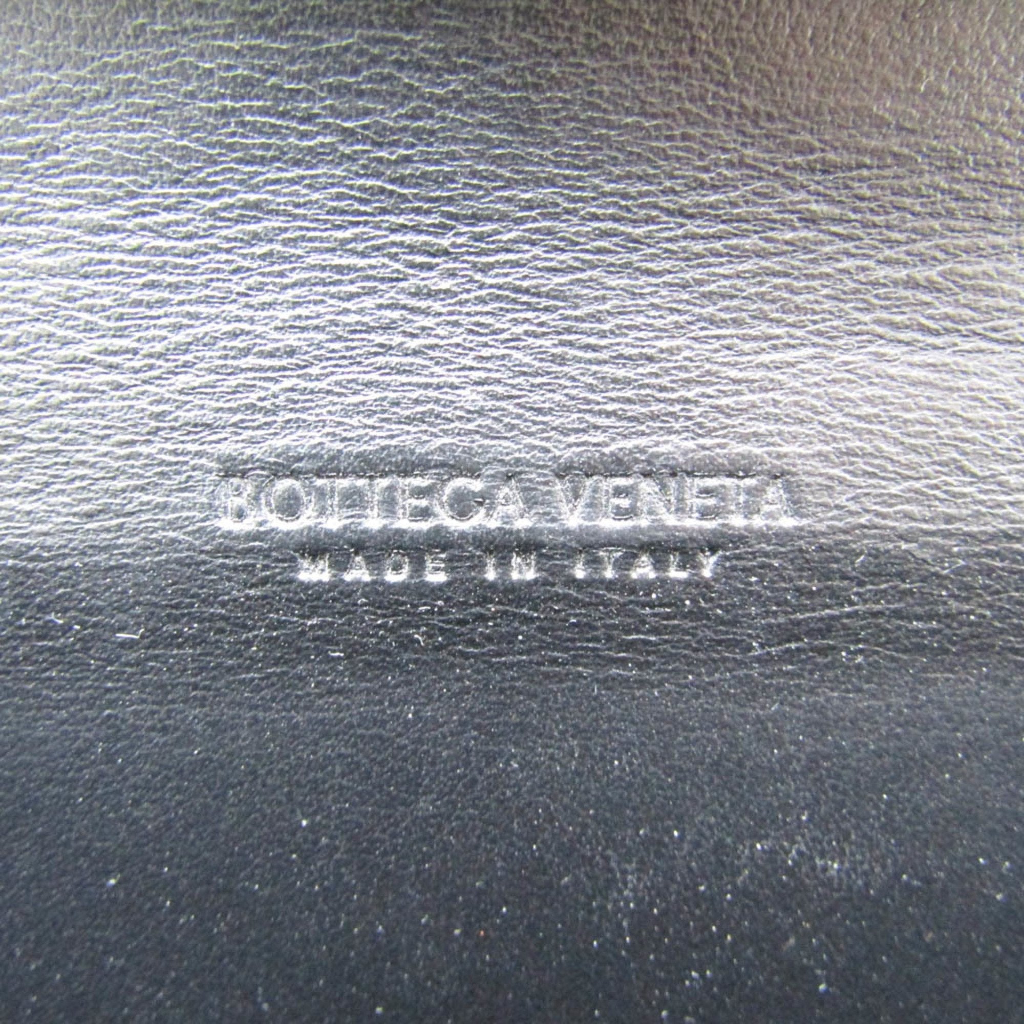 Bottega Veneta Intrecciato Black Leather Wallet  (Pre-Owned)