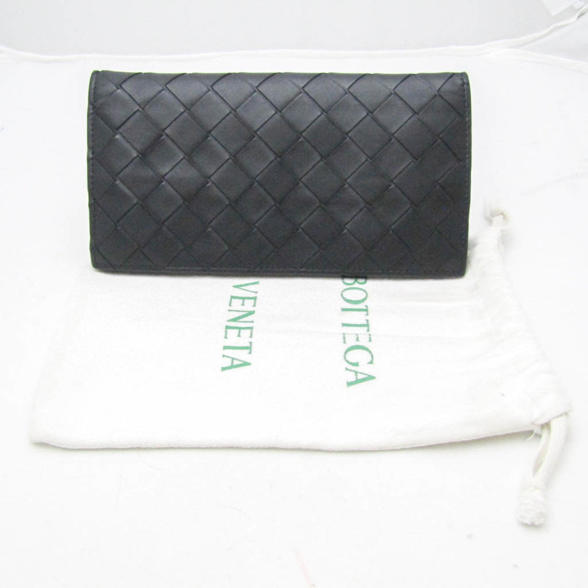 Bottega Veneta Intrecciato Black Leather Wallet  (Pre-Owned)