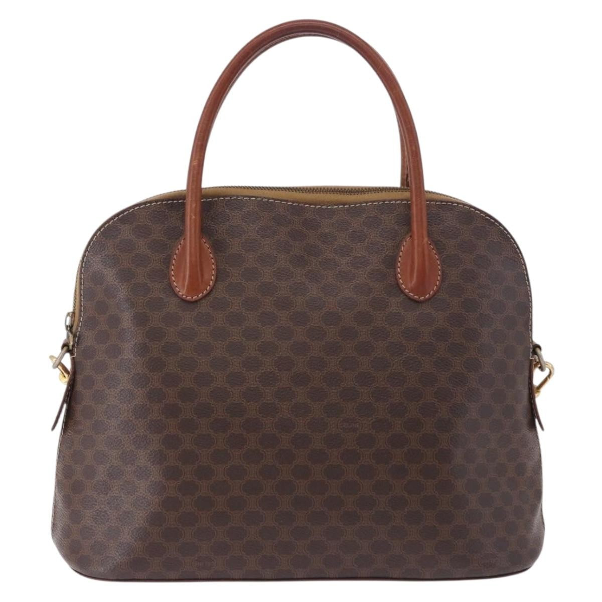 Celine Macadam Leather Brown Pvc Handbag (Pre-Owned)