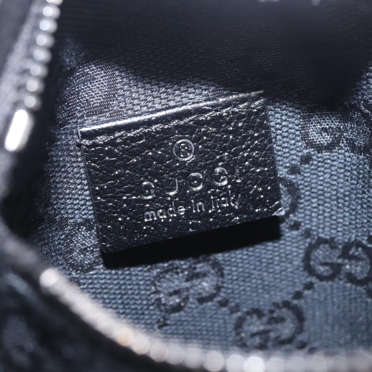 Gucci Vintage Double Web Belt Canvas Black Canvas Shoulder Bag Bag (Pre-Owned)