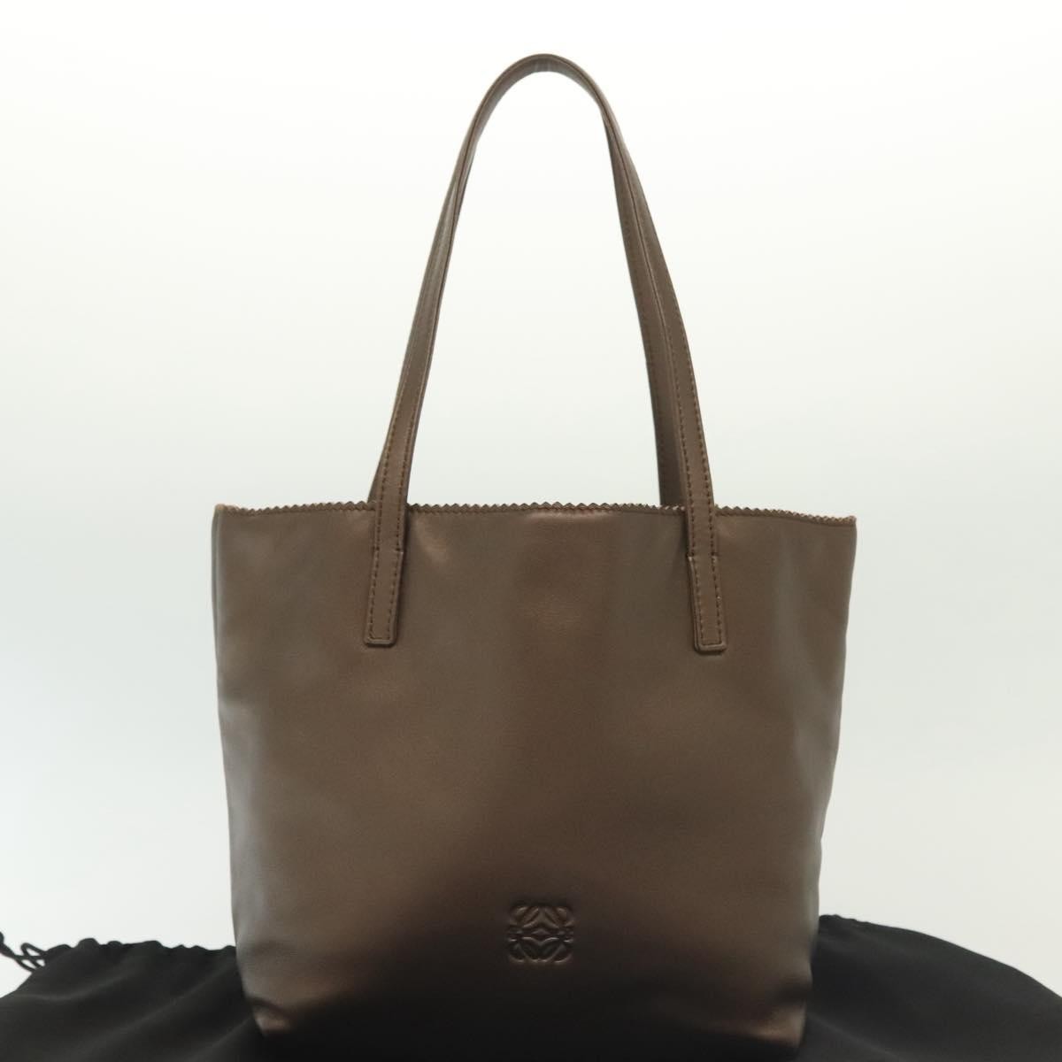 Loewe Anagram Leather Brown Leather Handbag (Pre-Owned)
