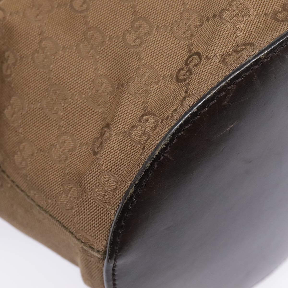Gucci Brown Canvas Shoulder Bag (Pre-Owned)