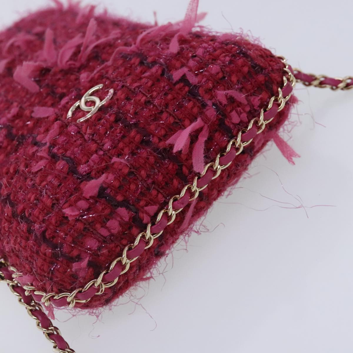 Chanel Pink Cotton Shoulder Bag (Pre-Owned)