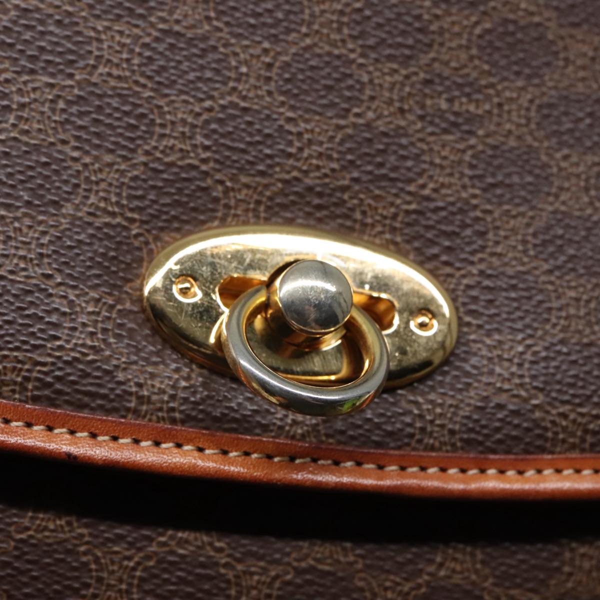 Céline Macadam Brown Canvas Handbag (Pre-Owned)