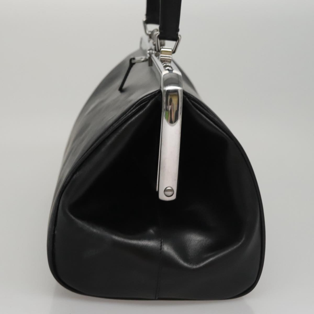 Prada Flame Black Leather Handbag (Pre-Owned)