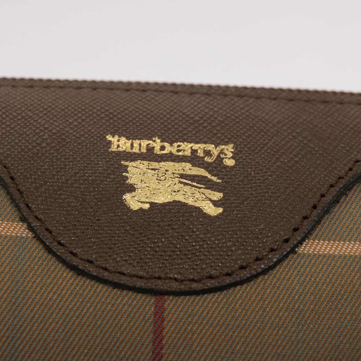 Burberry Nova Check Beige Canvas Clutch Bag (Pre-Owned)