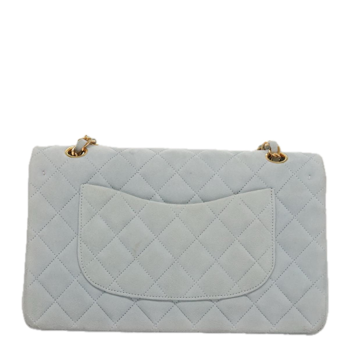 Chanel Timeless 23 Blue Suede Shoulder Bag (Pre-Owned)