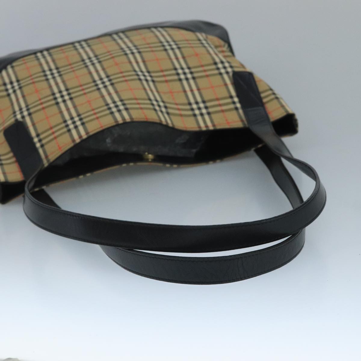 Burberry Nova Check Beige Canvas Tote Bag (Pre-Owned)