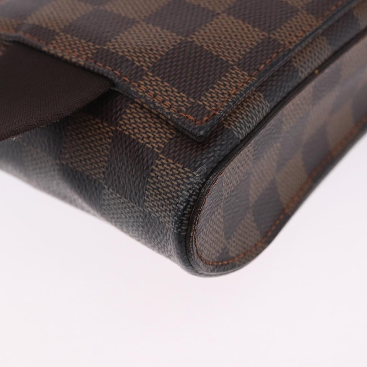 Louis Vuitton Geronimos Waist Damier Ebene Brown Canvas Shoulder Bag Bag (Pre-Owned)