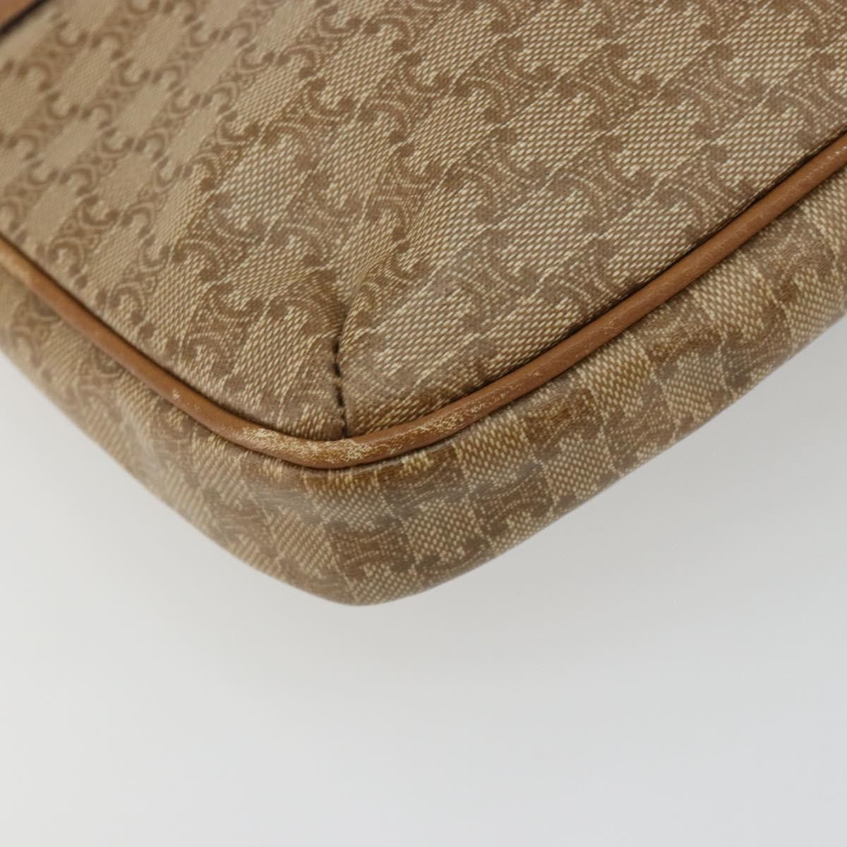 Celine Vintage Macadam Canvas Beige Pvc Shoulder Bag Bag (Pre-Owned)