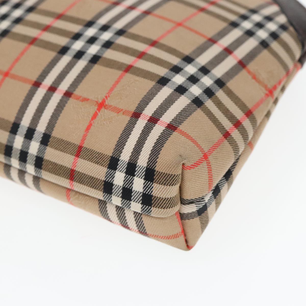 Burberry Nova Check Beige Canvas Clutch Bag (Pre-Owned)