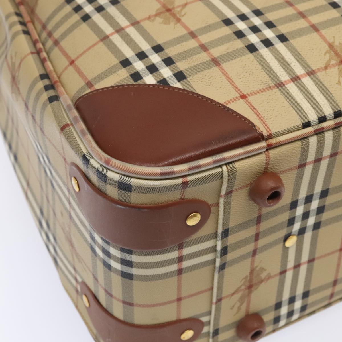 Burberry Nova Check Beige Canvas Travel Bag (Pre-Owned)