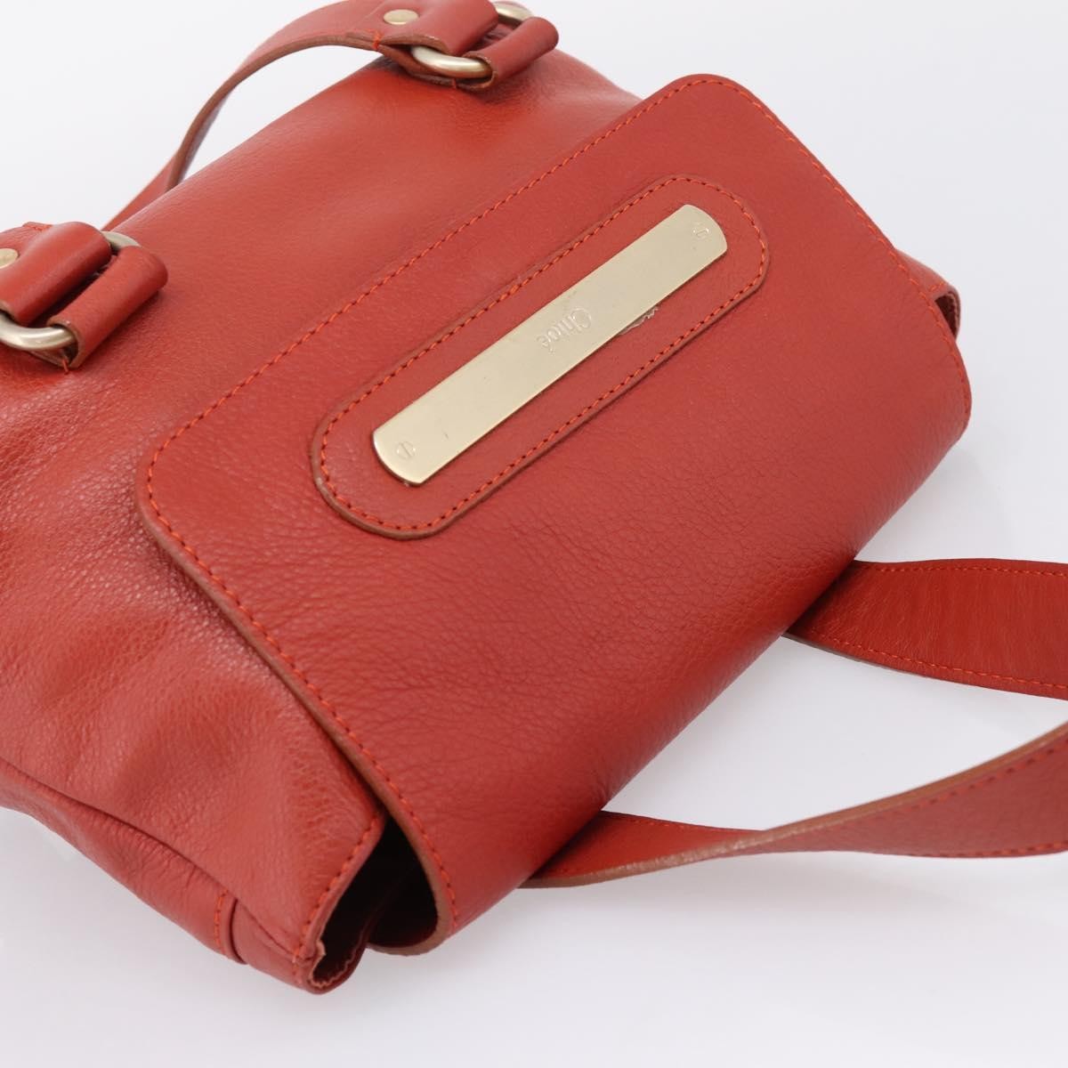 Chloe Handbag Leather Red Leather Handbag (Pre-Owned)