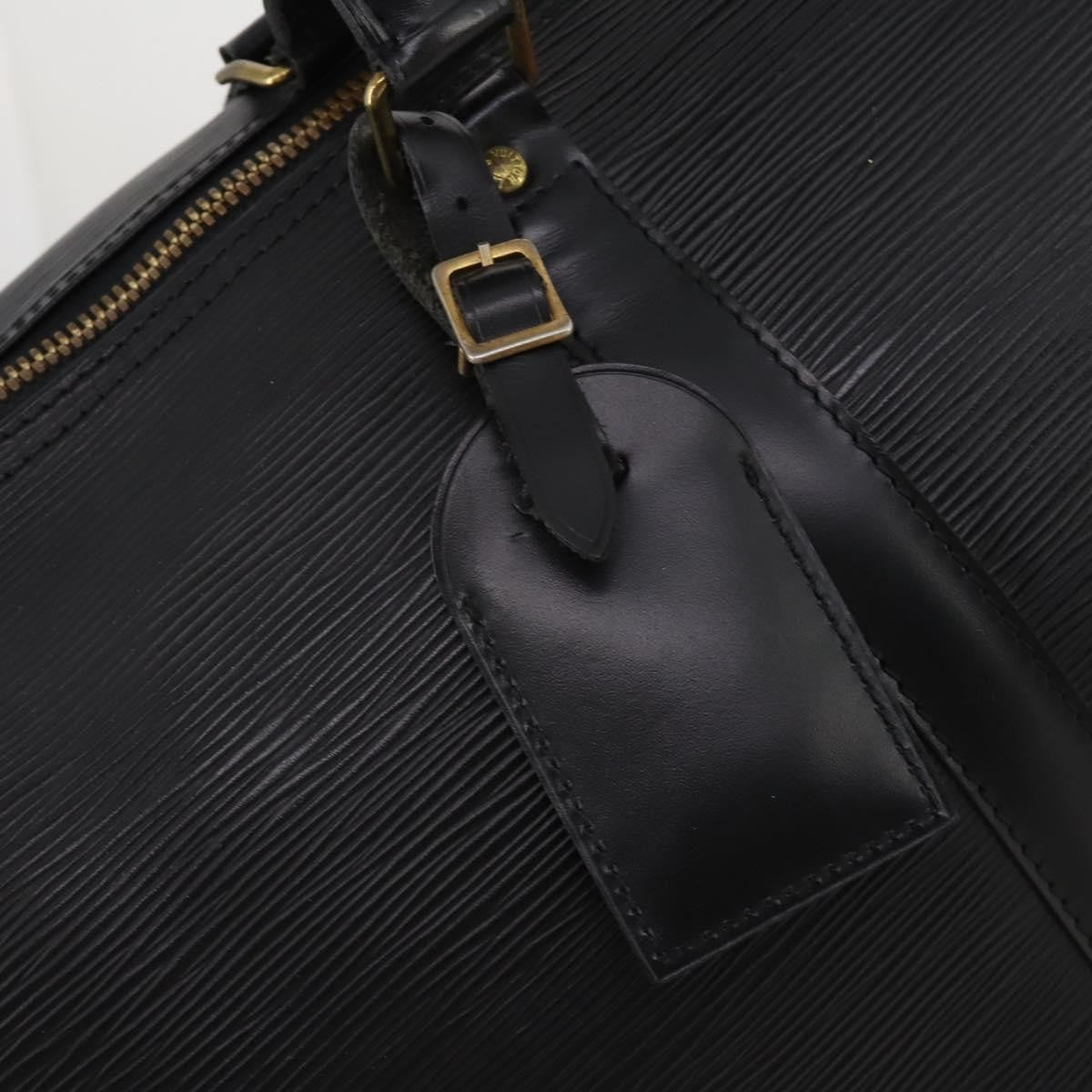 Louis Vuitton Keepall Epi Leather Black Leather Travel Bag Bag (Pre-Owned)