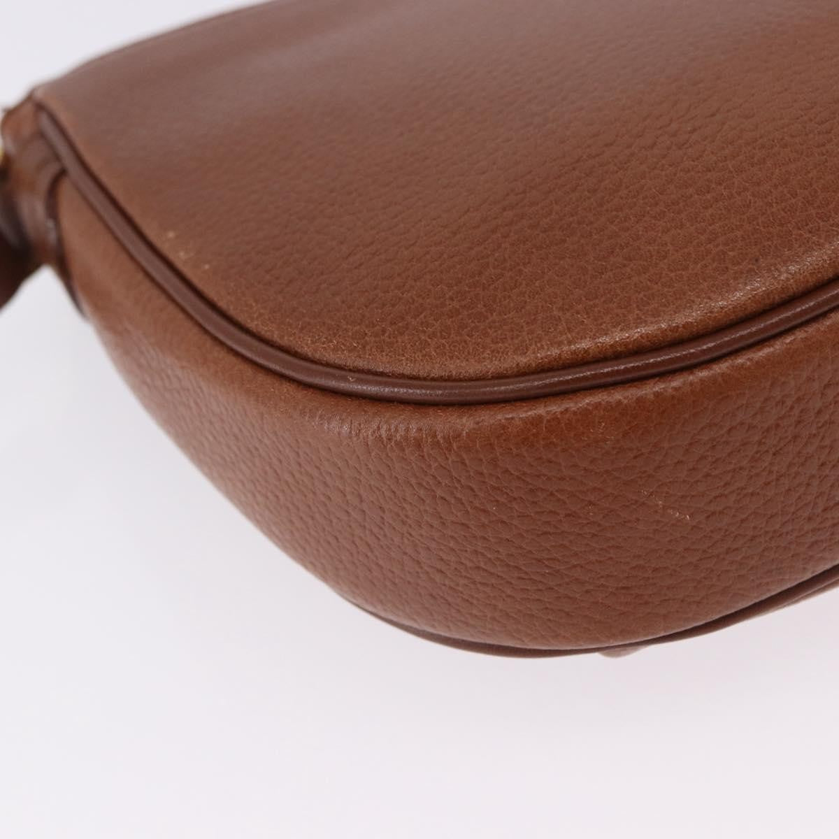 Burberry Flap Shoulder Leather Brown Leather Shoulder Bag Bag (Pre-Owned)