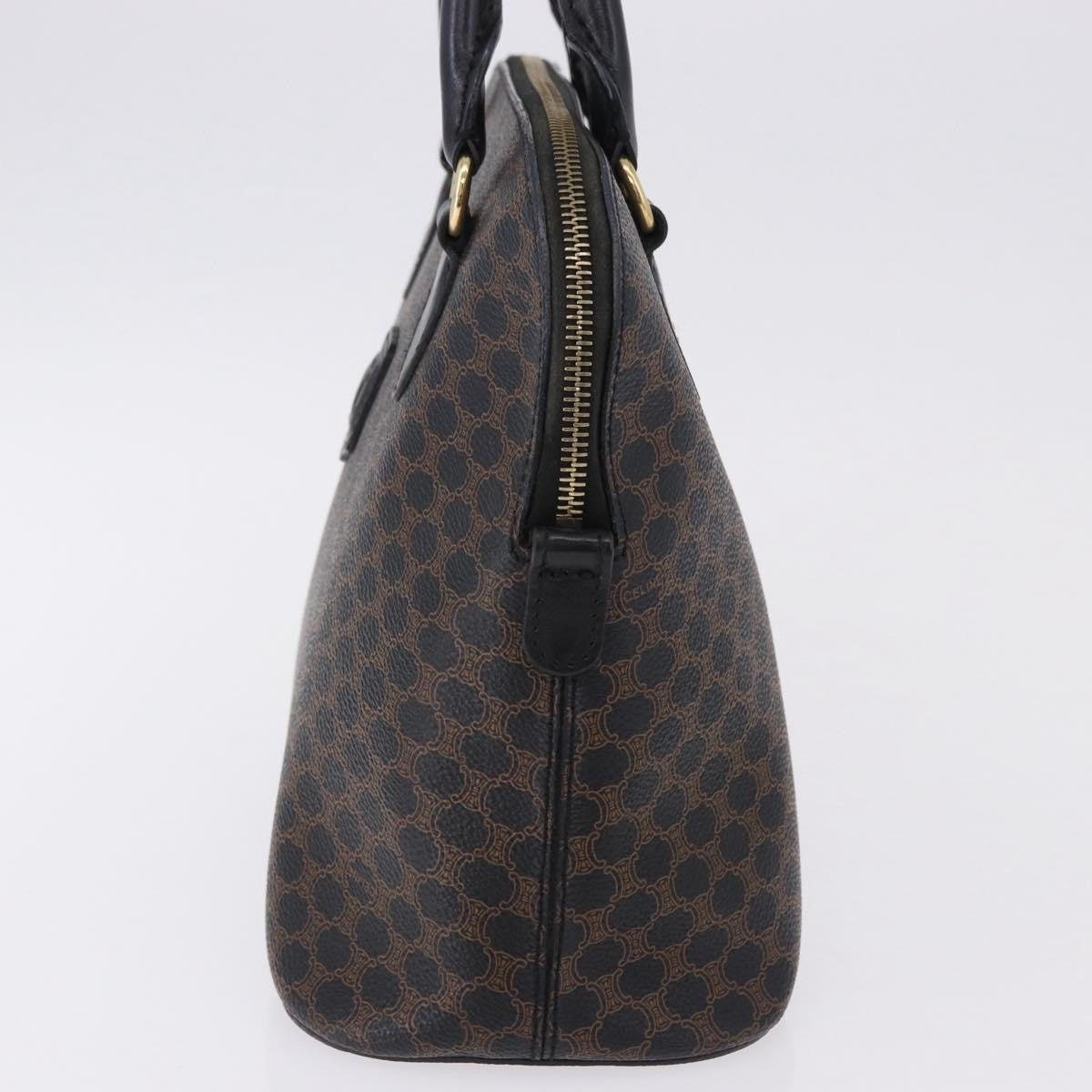 Celine Macadam Toile Triomphe Black Canvas Handbag (Pre-Owned)