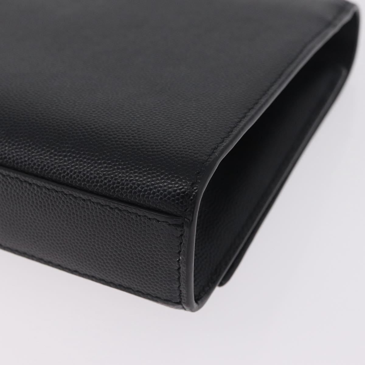 Saint Laurent Classic Monogram Leather Black Leather Crossbody Bag Bag (Pre-Owned)