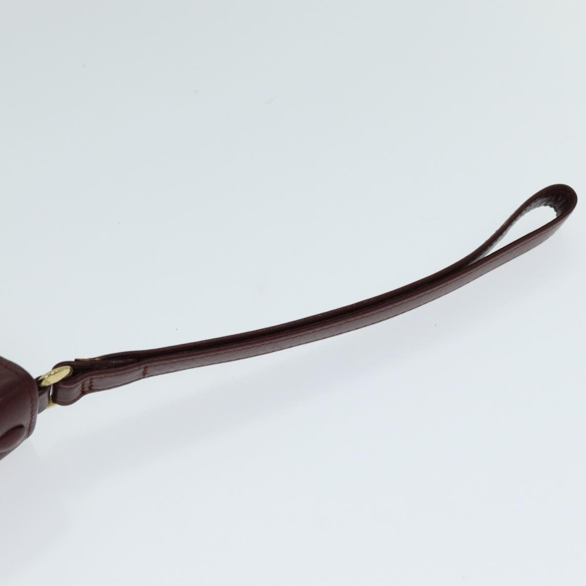 Cartier Must De Cartier Burgundy Leather Clutch Bag (Pre-Owned)