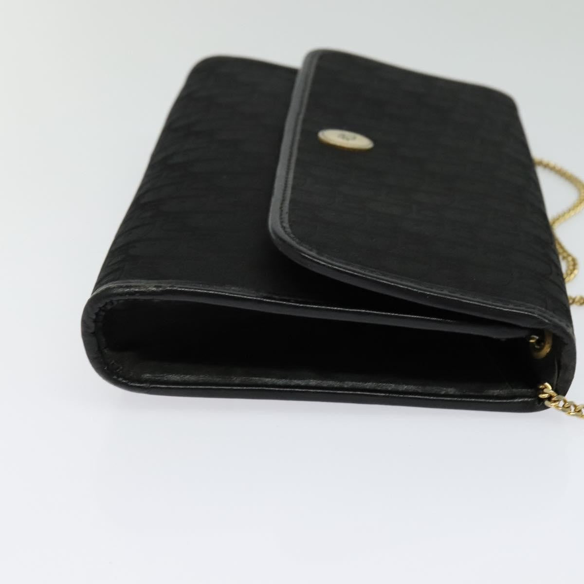 Christian Dior Vintage Trotter Flap Canvas Black Canvas Shoulder Bag Bag (Pre-Owned)