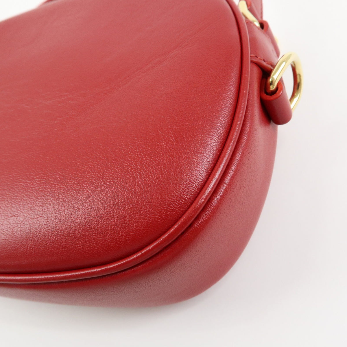 Celine C Charm Camera Quilted Leather Red Leather Handbag (Pre-Owned)