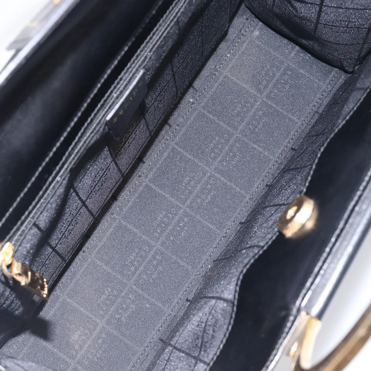 Celine Top Handle Leather Black Leather Handbag (Pre-Owned)