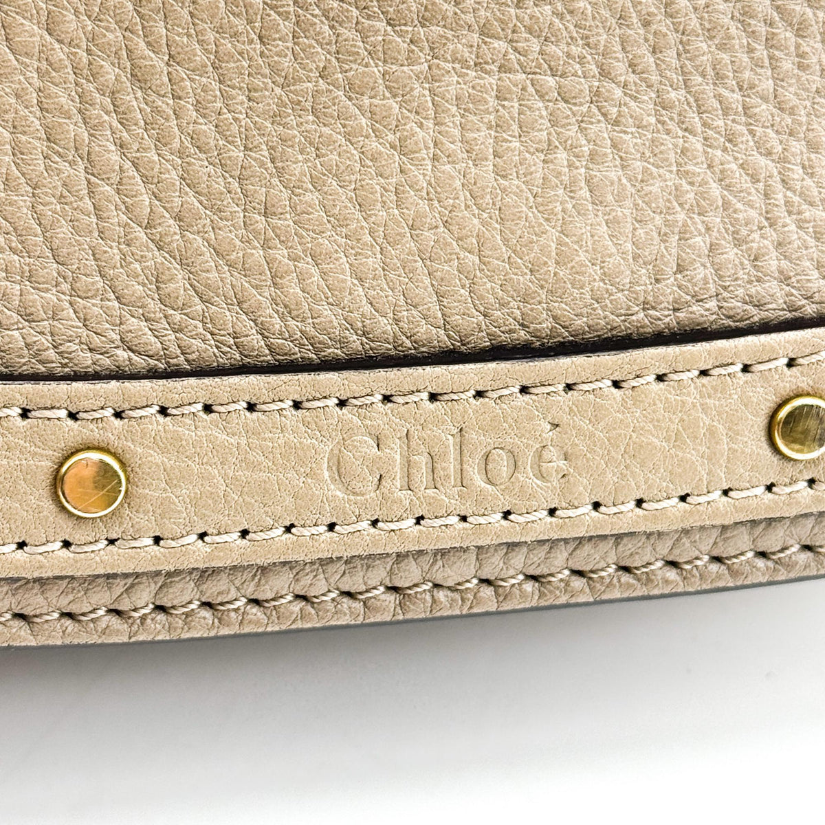 Chloe Nile Crocodile Embossed Leather Brown Leather Crossbody Bag Bag (Pre-Owned)