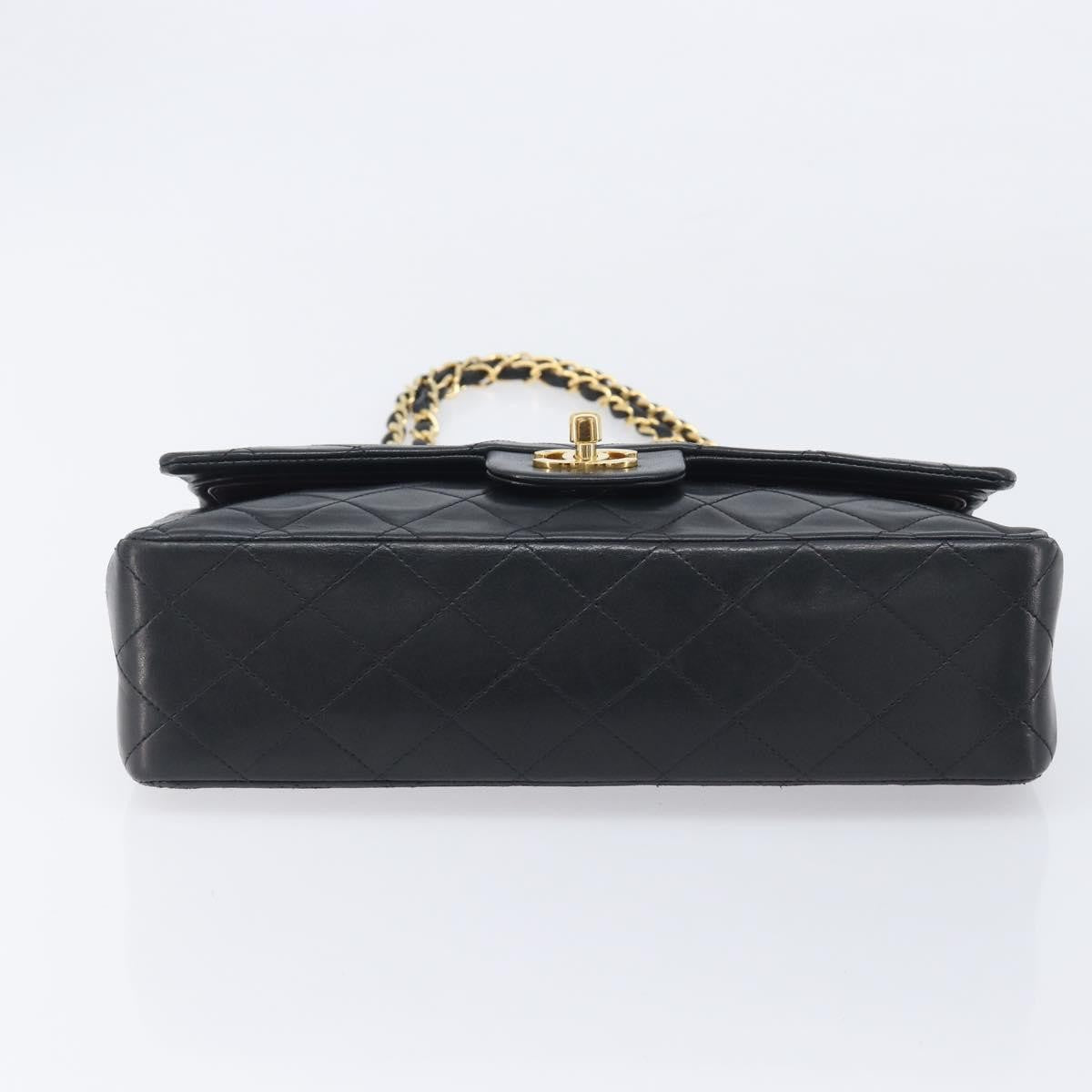 Chanel Timeless - Classic Double Flap Leather Black Leather Handbag (Pre-Owned)