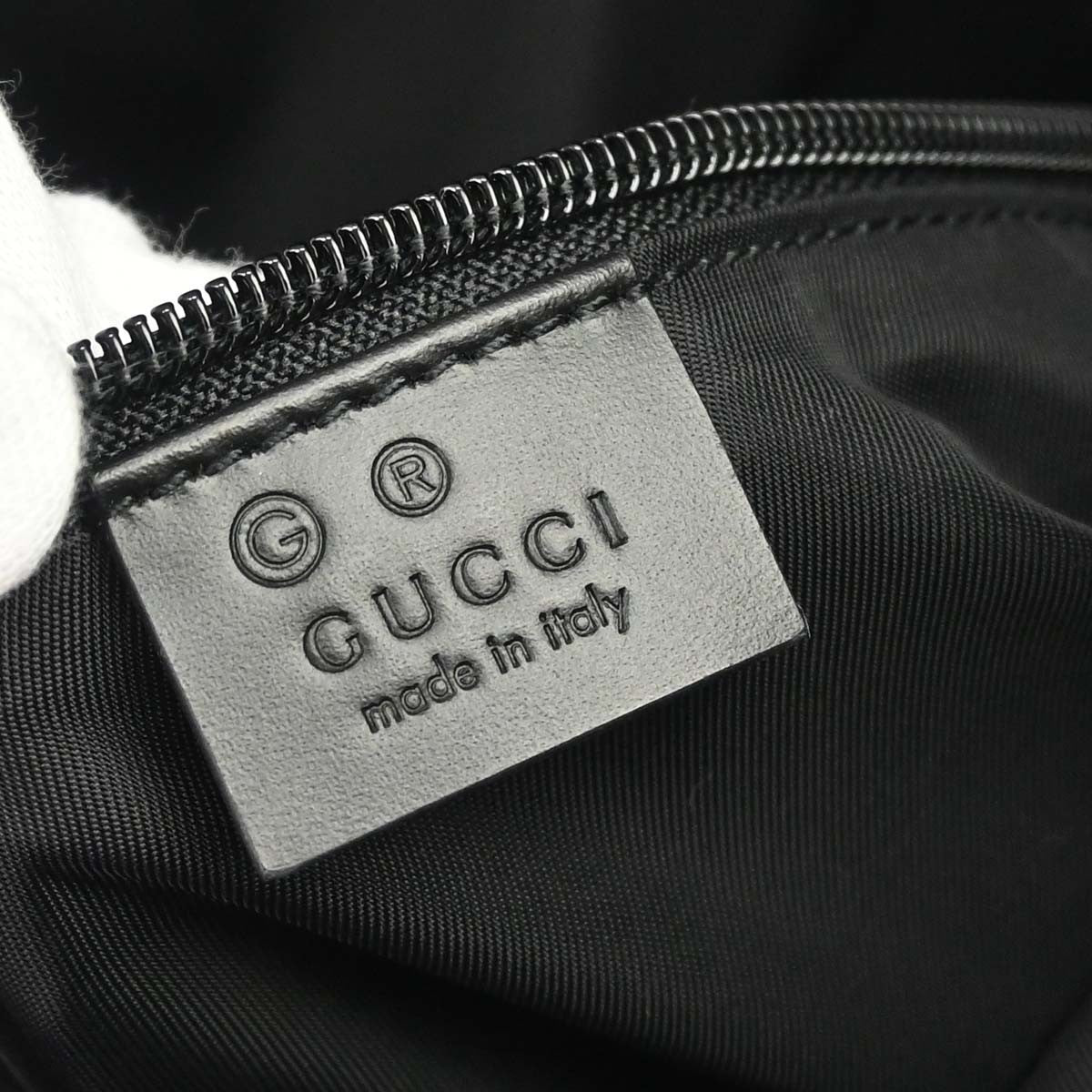 Gucci Web Fold Over Techno Canvas Black Cloth Backpack Bag (Pre-Owned)