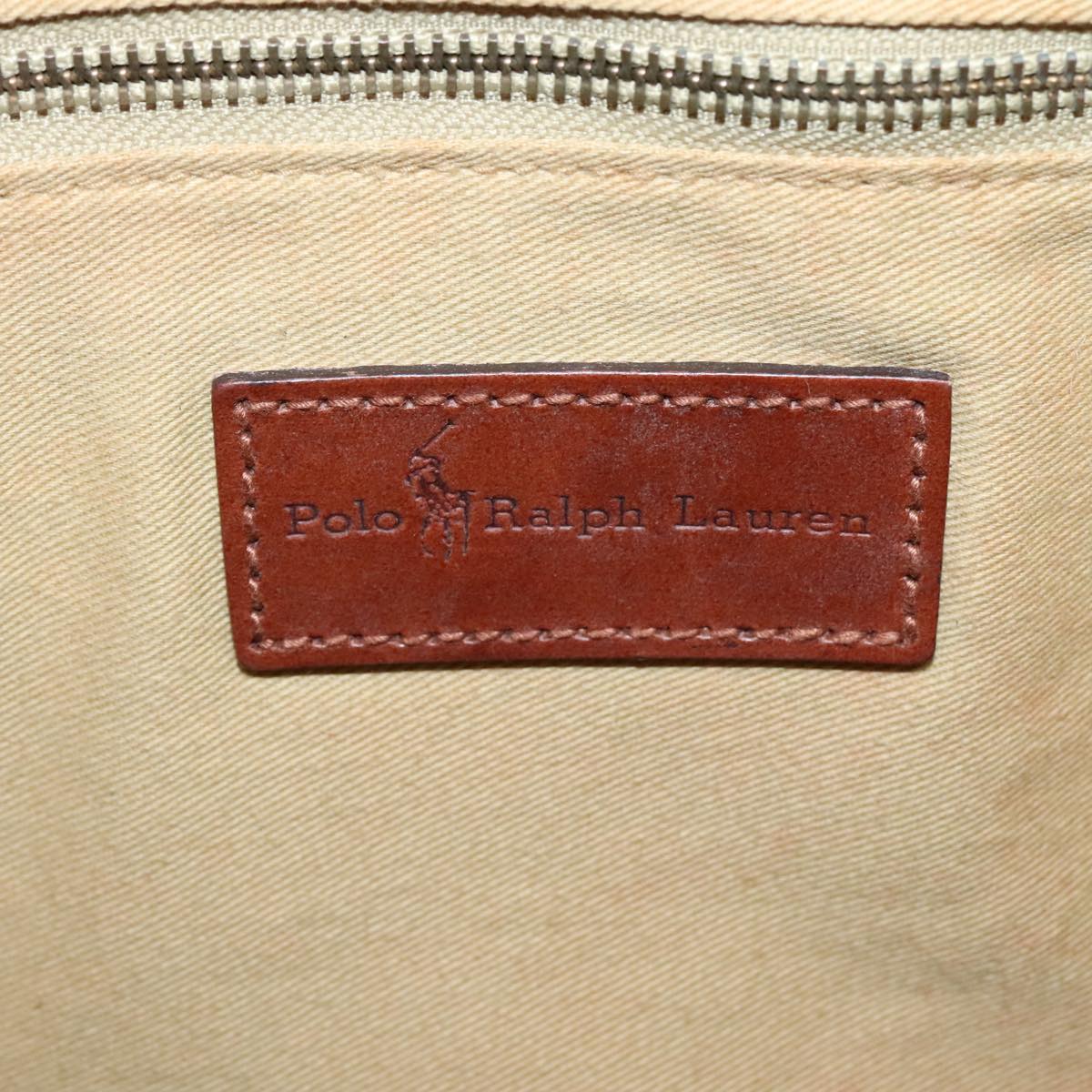 Ralph Lauren Polo Green Canvas Shoulder Bag (Pre-Owned)