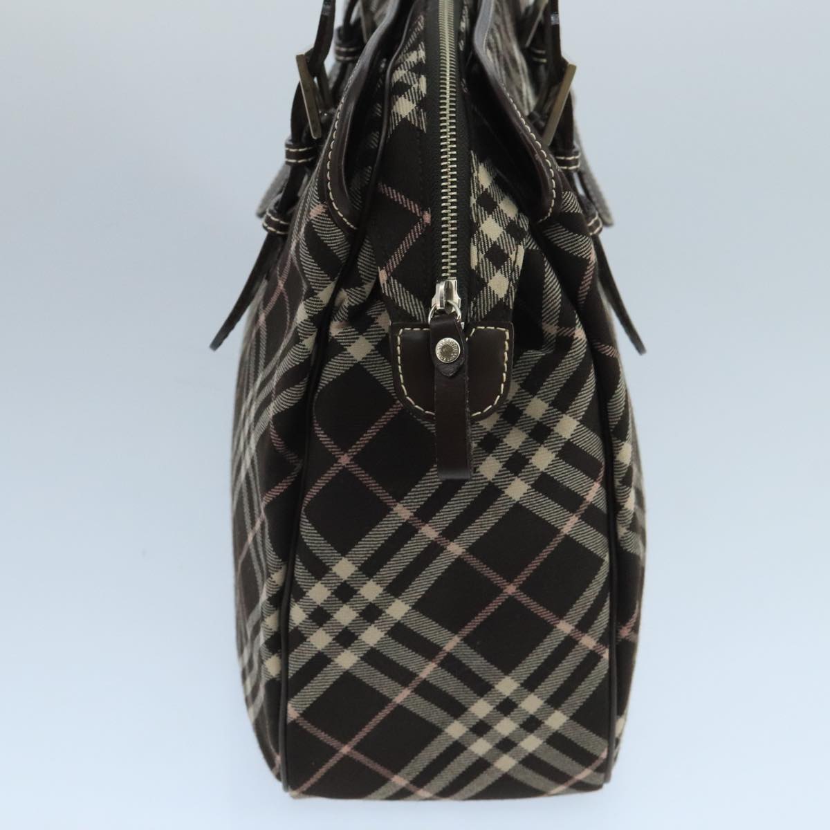 Burberry Nova Check Black Canvas Handbag (Pre-Owned)