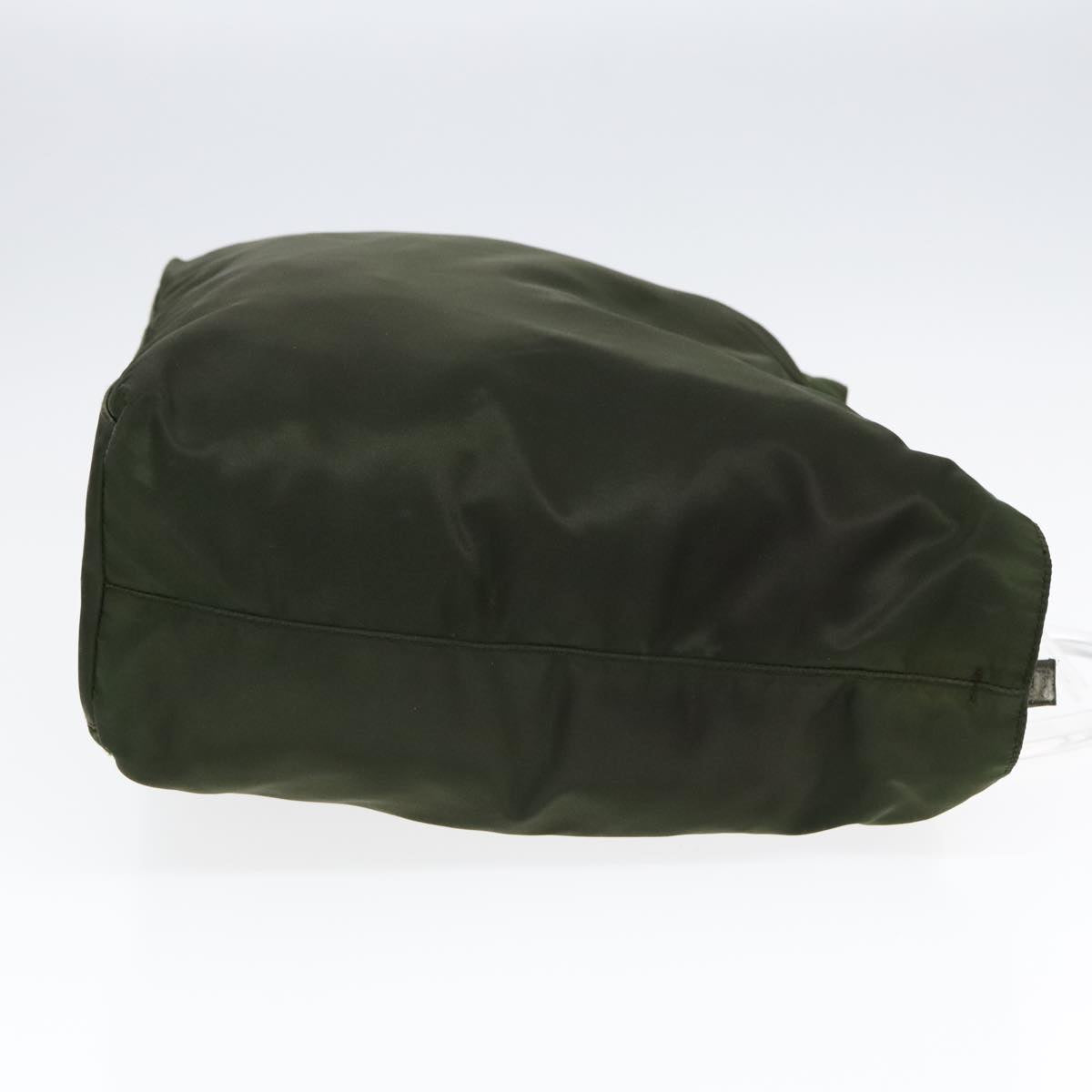 Prada Triangle Logo Green Synthetic Handbag (Pre-Owned)