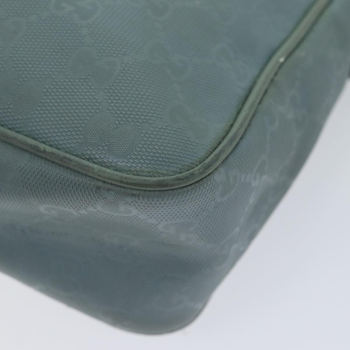 Gucci Gg Canvas Blue Canvas Shoulder Bag (Pre-Owned)